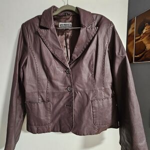 Women's Purple Leather Jacket